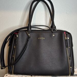 Avon Representative Faux Leather Consultant Product Samples Tote‎ Bag Purse